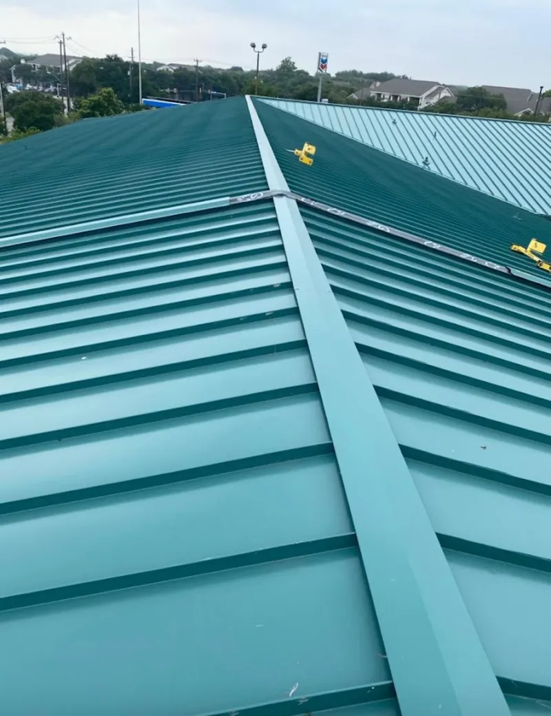 Green commercial metal roof ridge and valley for Metal Roof Repair in Sewickley